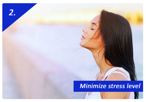Minimize stress level for hair regrowth